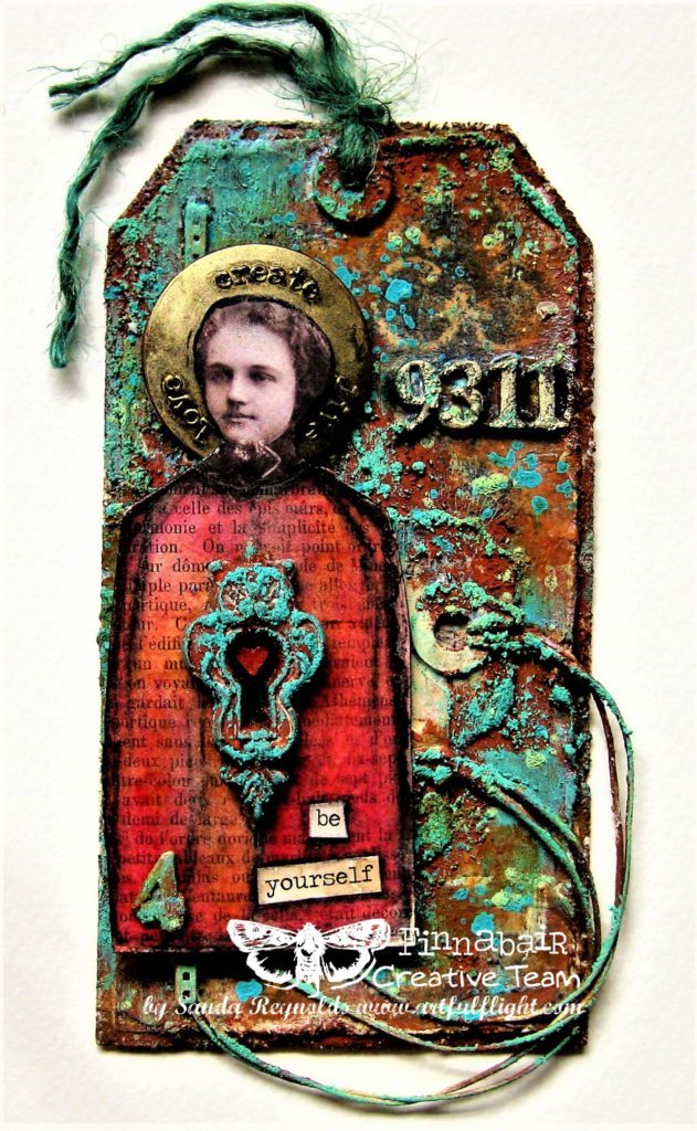 The Designers' Faves Challenge - Teal and Red Vintage Tag